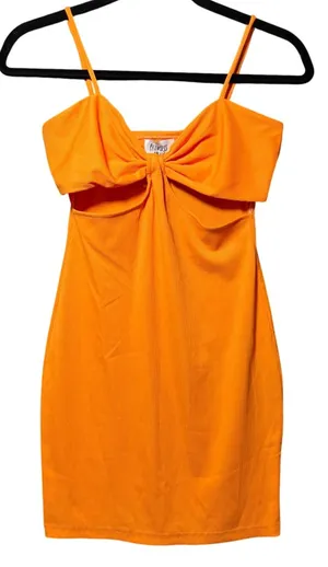 Princess Polly Mini Dress Orange Cut Out‎ Ribbed Knit US 4 NWT Marissa thumbnail 1