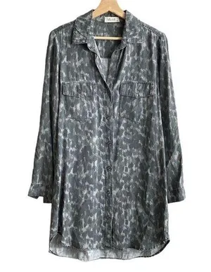 Bella Dahl leopard button down tunic thumbnail 1