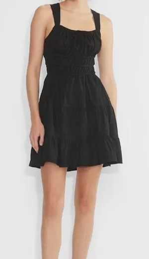 sunday best Aritzia martine poplin dress black dark coquette quiet luxury sm thumbnail 1