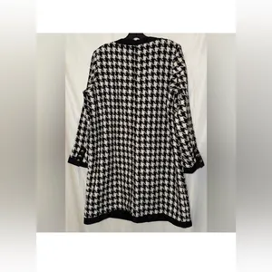 Pomander Place Black White Tweed Bow Mini Dress 2X NWT thumbnail 3
