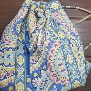 Vera Bradley backpack in blue purple and green . Very clean thumbnail 2