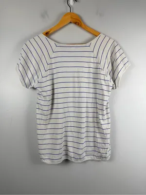 Lake Pima Short sleeve shirt in Cobalt stripe size medium thumbnail 4