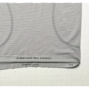 Lululemon Swiftly Tech Racerback Tank Top 10 Gray Stripe “Crush the Distance” thumbnail 3