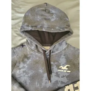 Hollister Hoodie Women Size Small Blue Tie-Dye Long Sleeve Pullover Logo FLAW thumbnail 4
