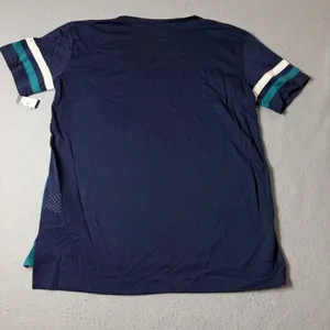 Majestic Seattle Mariners Women Large Navy Teal V-Neck Mesh Jersey T-Shirt NEW thumbnail 4