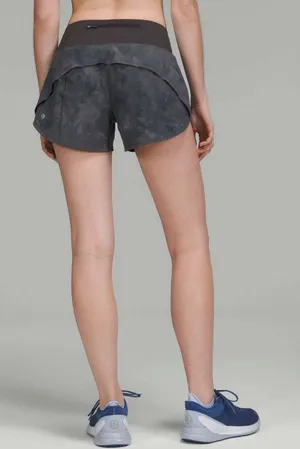 Lululemon Speed Up Mid-Rise Lined Short 4", Diamond Dye Pitch Grey thumbnail 1