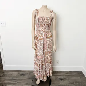 [Vici Collection] Call Away Floral Maxi Dress Smocked Bodice NWOT Tiered Size XL thumbnail 3