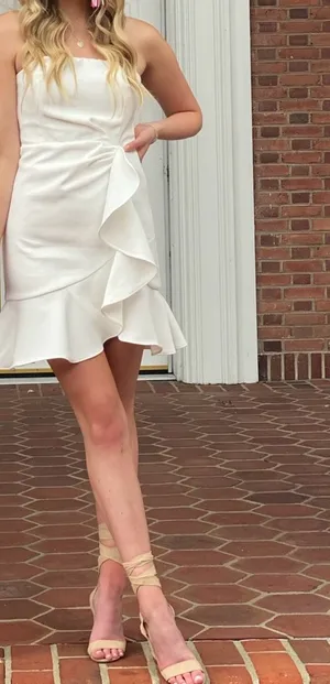 Selfie Leslie Dress White thumbnail 2