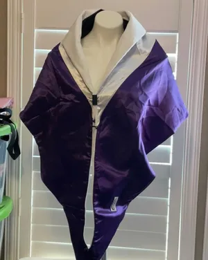 Elegant Purple and Silver Women's Shawl thumbnail 1
