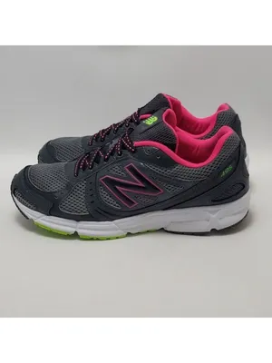 Women's New Balance 495v2 Running Sneakers Athletic Shoes Size 9 Dark Gray Pink thumbnail 2