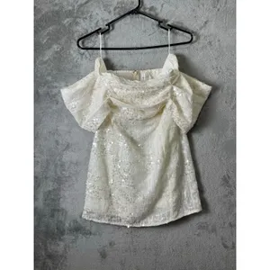 Line & Dot Gleam Mini Dress Ivory‎ Bridal Shower Bachelorette Party Dress MD New thumbnail 3