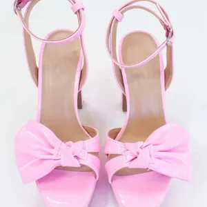 Anne Michelle Elegant Pink Bow High Heels thumbnail 5