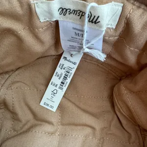 Madewell Reversible Quilted Bucket Hat in dusty blush NWT M/L thumbnail 5