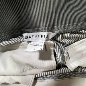 Athleta‎ Gray White Striped Brooklyn Ankle Pants Size 2 Pull On Stretch Casual thumbnail 6
