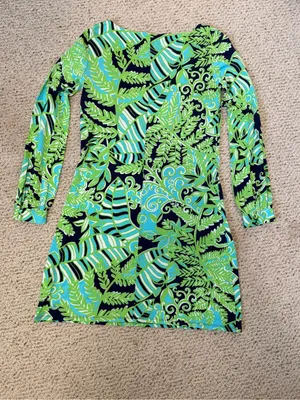 Lilly‎ Pulitzer Ritchie Dress Hot Hot Hot Silk Cotton Blend Tropical Print Small thumbnail 4