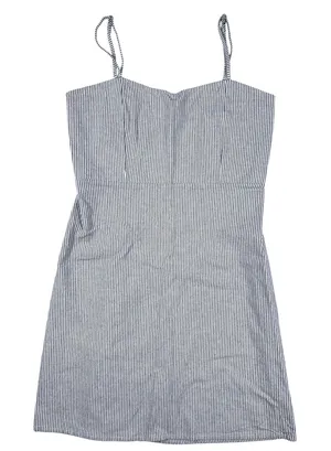 Brandy Melville Blue White Striped Mini Dress Sweetheart Sleeveless Italy EUC thumbnail 1
