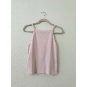 Zara Pink Knit Open Back Tie Tank Top Size Medium thumbnail 3