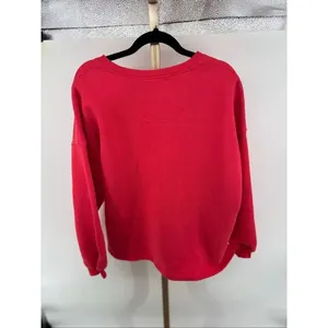 State of Mine Christmas Cocktail Sequin Sweatshirt Large Red Bling thumbnail 5