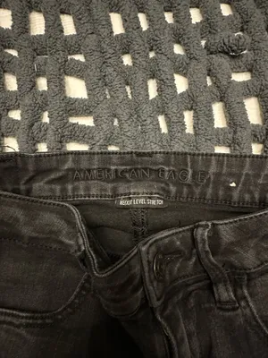 American Eagle Plain Black Skinny Jeans thumbnail 3
