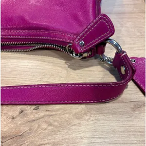 Coach‎ Magenta Pink Leather Hobo Shoulder Bag Silver Hardware 27741 thumbnail 6