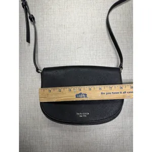 Kate Spade Black Saffiano Leather‎ Flap Style Small Crossbody Bag Purse ~ Euc thumbnail 5