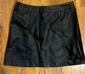 Forever 21 Black Leather Skirt thumbnail 1