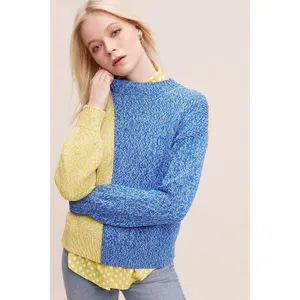 Anthropologie Chinti & Parker Colourblocked‎ Jumper Sweater Blue Yellow Small thumbnail 2