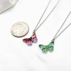 Butterfly Necklace Set Silver thumbnail 3