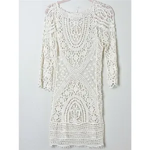 Jens Pirate Booty Free People Crochet Mini Dress Size XS off white / ivory thumbnail 5