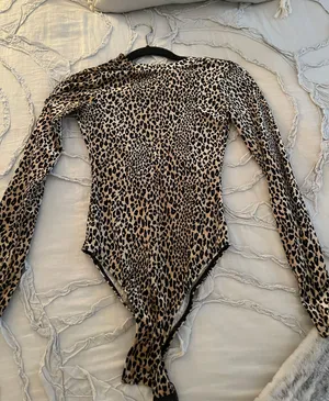 Leopard Bodysuit Velvet Multi Size M thumbnail 2