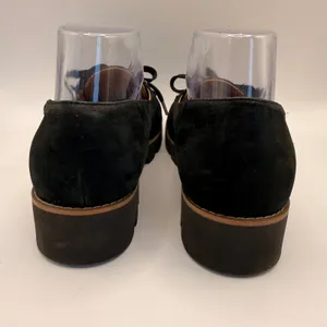 Vionic Teagan Black Suede Lug Sole Platform Loafers Womens Size 7 Moc Toe Lace thumbnail 6