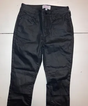 Kendall & Kylie Black Leather Jeans thumbnail 2