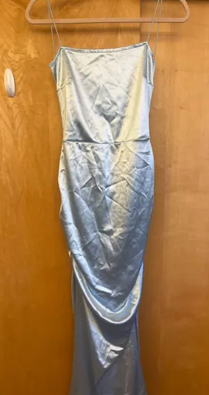 Beginning Boutique Blue Silk Dress thumbnail 1