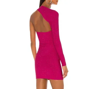 Superdown Adley Hot Pink One Shoulder Sequin Mini Dress Size XS Party Clubwear thumbnail 7