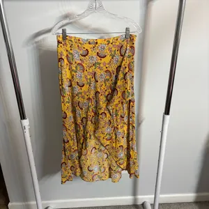 Sanctuary Yellow Floral Paisley High-Low Wrap Ruffle Skirt thumbnail 2