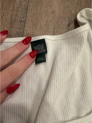 target white baby tee thumbnail 2