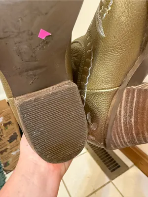 dingo | Primrose Metallic Gold Western ankle boots size 8 thumbnail 3