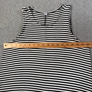 Old Navy Women's Large Black White Stripe Tank Dress Casual Sleeveless Swing thumbnail 5