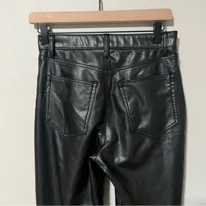 Abercrombie Criss Cross Waistband Vegan Leather 90s High Rise 27 XS thumbnail 5