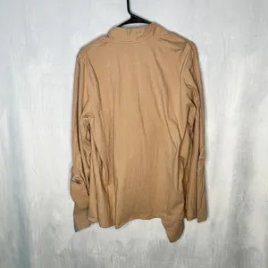 Woman Within Cardigan Khaki Crepe New 14/16 thumbnail 2