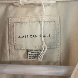 American Eagle cream cotton hooded pullover sweater size xs thumbnail 4