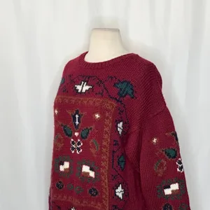 Vintage Studio MICHELLE STUART Wool Blend Geometric Sweater Hand Knit Small thumbnail 5