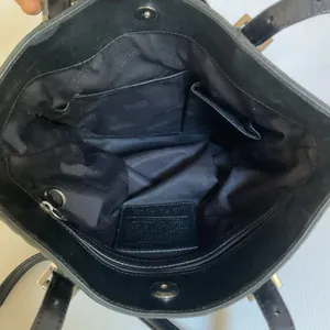 Vintage Coach F3K-9321 Black Twill Leather Trim Tote Shoulder Bag Y2K thumbnail 10