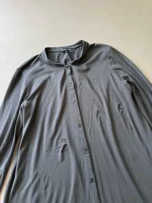 Eileen Fisher Mandarin Collar Button-Front Oversized Midi Dress thumbnail 6