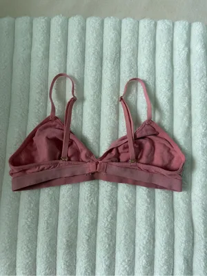 Madewell Dusty Rose Wireless Triangle Bralette thumbnail 3