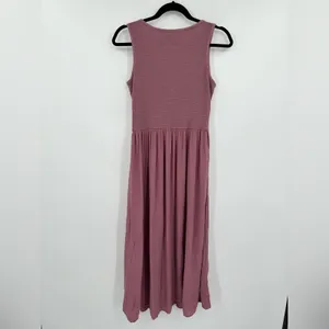 FRYE | Easy Button Down Midi Dress In Dusty Mauve Size Extra Small thumbnail 3