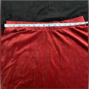 SO by Kohl’s Burgundy velvet skater skirt size L thumbnail 2