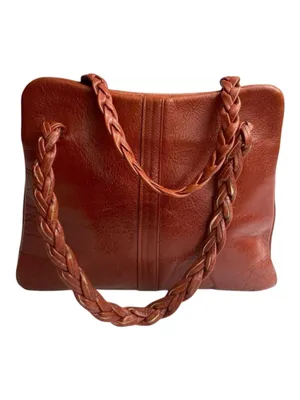 Vintage Jane Shilton Brown Leather Handbag, England, 1970's thumbnail 2