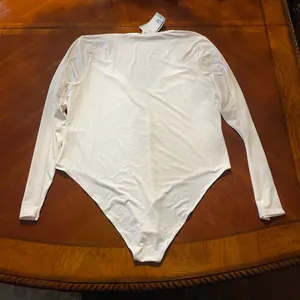 H&M White Bodysuit Lace Trim thumbnail 2