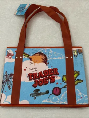 Trader Joe's Stand-Up Collapsible Reusable Grocery Tote Bag Limited Edition thumbnail 1
